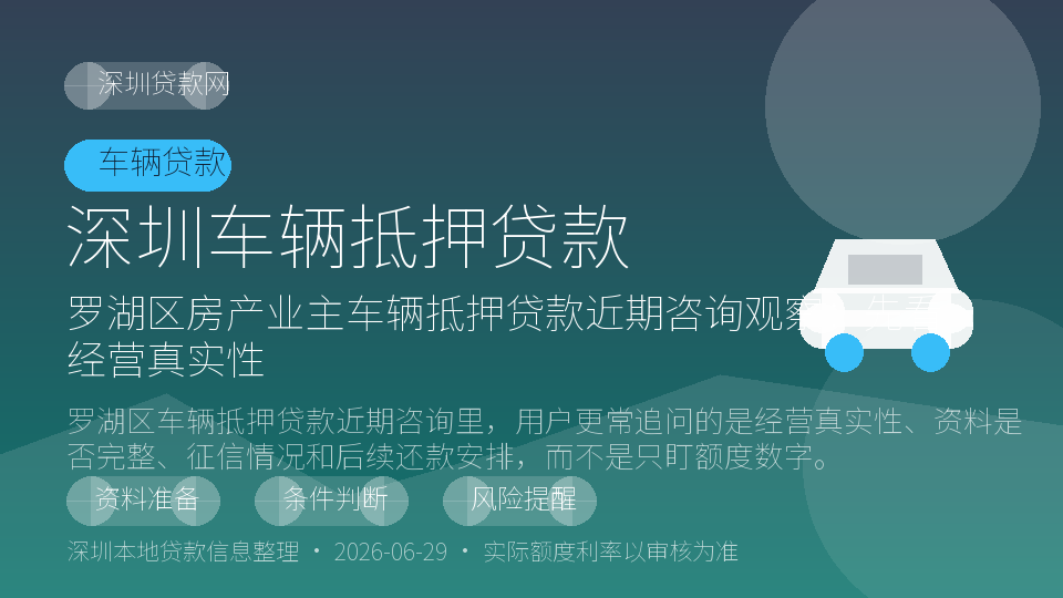 深圳车辆抵押贷款内容配图