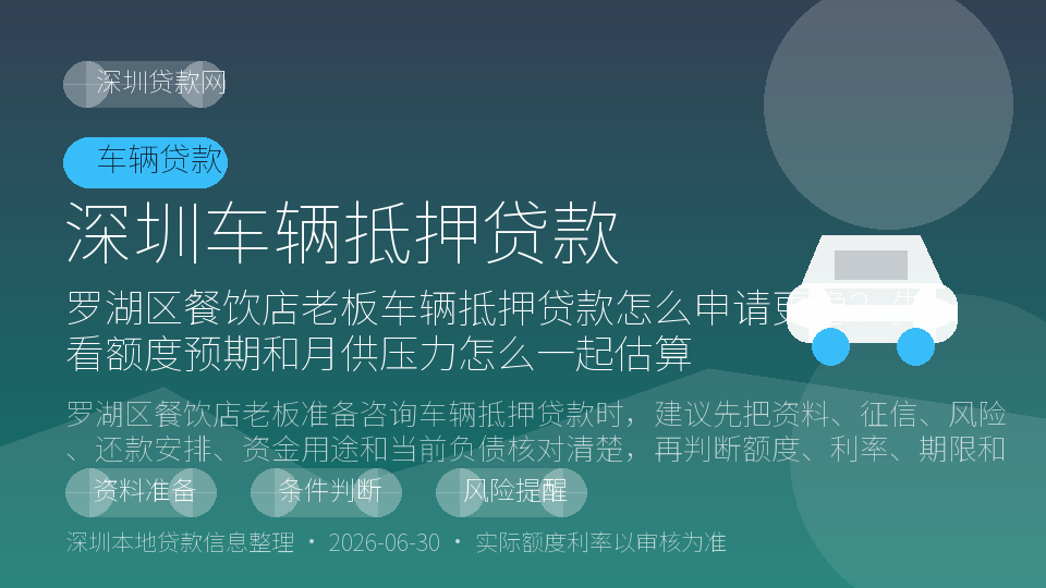 深圳车辆抵押贷款内容配图