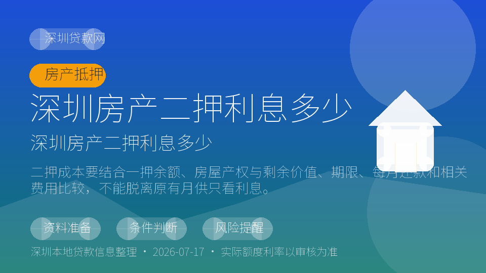 深圳房产二押利息多少内容配图