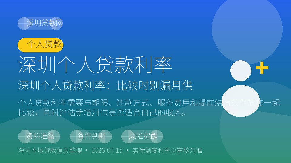 深圳个人贷款利率内容配图